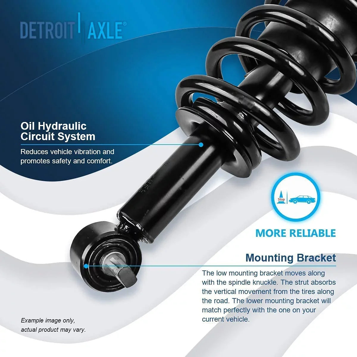 2 Sierra Detroit Spring - Replacement Silverado Front Struts Struts 2010 2 Chevy Axle Shocks Shock for GMC 2011 2012 Complete Susp.] 2009 [Exc. Electronic 2008 Absorbers Rear w/Coil 1500 2007-2013