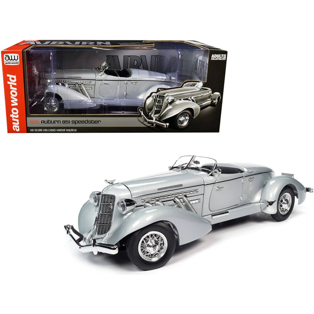 Car Auto Haze Diecast 1/18 Model 851 Auburn 1935 Gray globe by Speedster