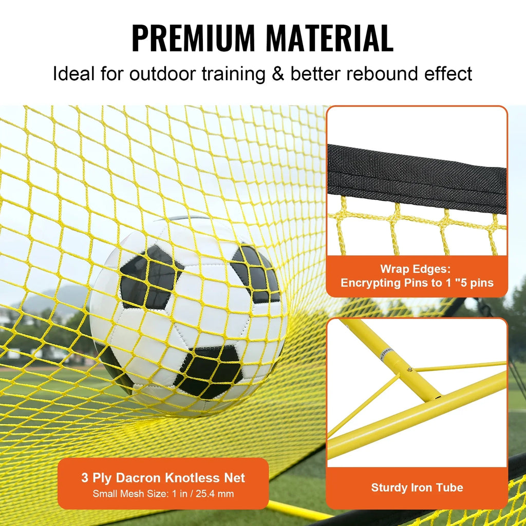 Portable BENTISM Net Bag Rebounder Trainer 2-IN-1 Portable 71"x40" Soccer Soccer