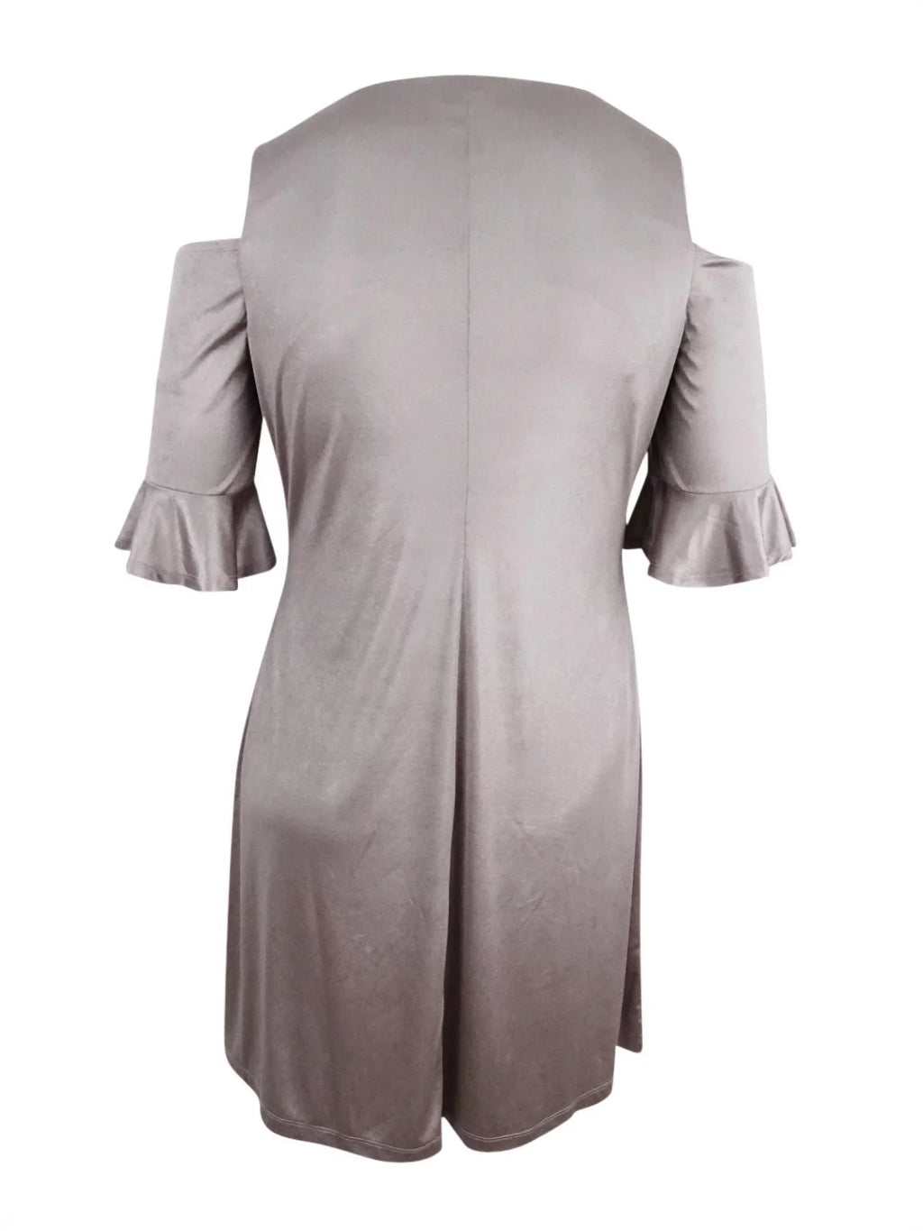 Tommy 16 Hilfiger Shift Womens Cold Shoulder Dress, Metallic,