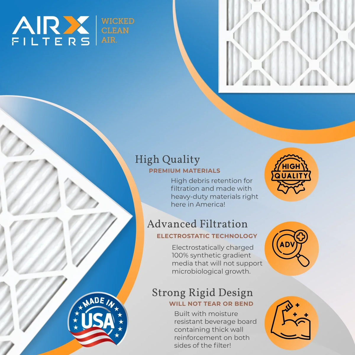 Premium AIR. Furnace 1000, Made FPR Electrostatic HVAC Pack 11 MPR Conditioner 4 Filter Comparable to Pleated WICKED MERV & Filter FILTERS 16x25x1 Air 7 USA MPR 1200 by Filters AIRX CLEAN Air 16x25x1