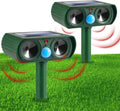 Outdoor Cat Pack Deer to Lights Repellent PIR Animal Fox Repeller Mouse Deterrent Repeller with Sensor Flashing Solar 2 Away Raccoon Dog Animal & Waterproof Keep Pest Ultrasonic Animal