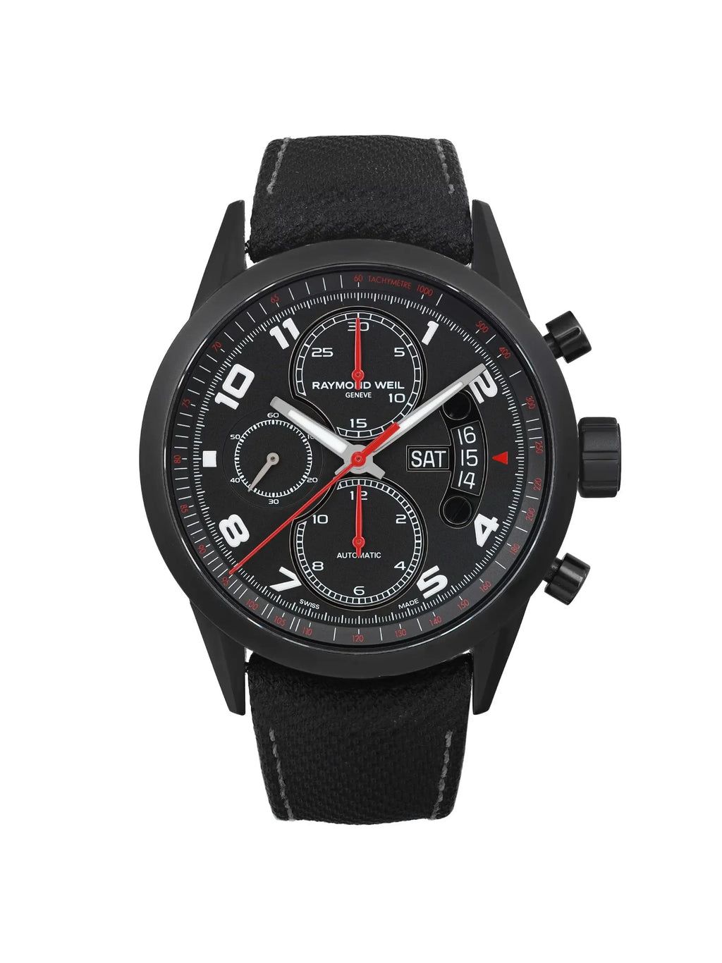 Steel Watch Freelancer Men's Automatic Dial Raymond Black Weil 7730-BK-05207