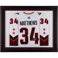 Framed Jersey Maple NHL Matthews Toronto Auston Autographed All-Star Leafs White Game Authentic Deluxe 2022
