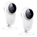 2 Vision, Night Security Indoor Enabled, Pack Smart 1080P White, Home with Wi-Fi Color Victure Camera
