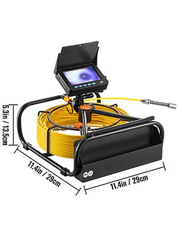Pipeline 30M Battery, LCD 98.4 Lithium Camera 6PCS Camera with DVR Inspection BENTISM Camera 8500MAH Sewer FT, Monitor TFT Camera, Inspection LED, 4.3 Pipe Inch Function, Duct
