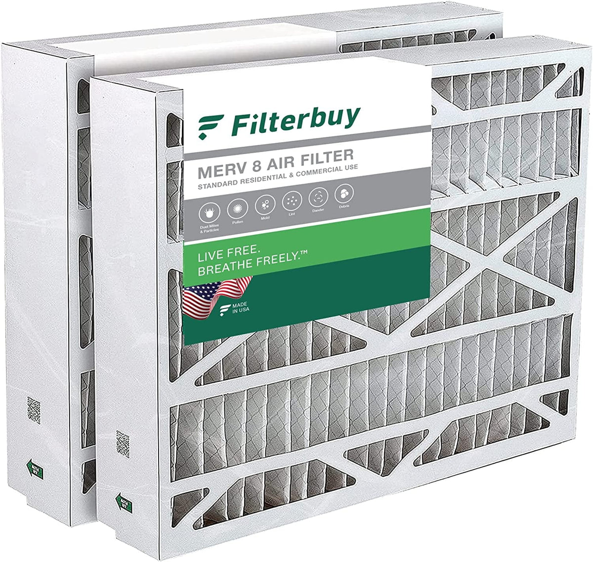 Rheem, 8 17.5x21x5 for AC and Ruud, Air Filterbuy HVAC MERV Pleated Furnace Filters Protech (2-Pack)