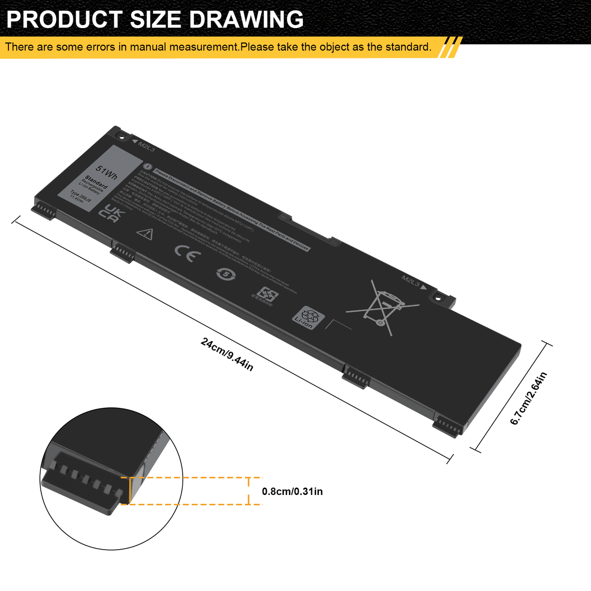 SE 15 Battery 3590 3700 G5 15 3500 New G3 266J9 5500 Fits 3790 5505 for