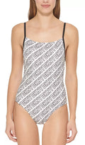 Logo-Print US WHITE/BLACK One-Piece X-Large DKNY Swimsuit,