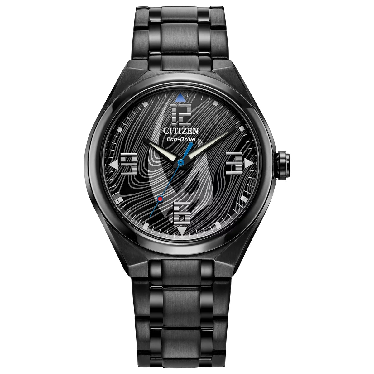 AW2045-57W Eco-Drive Star Wars Men's Mandalorian Steel IP Watch Citizen Stainless Black