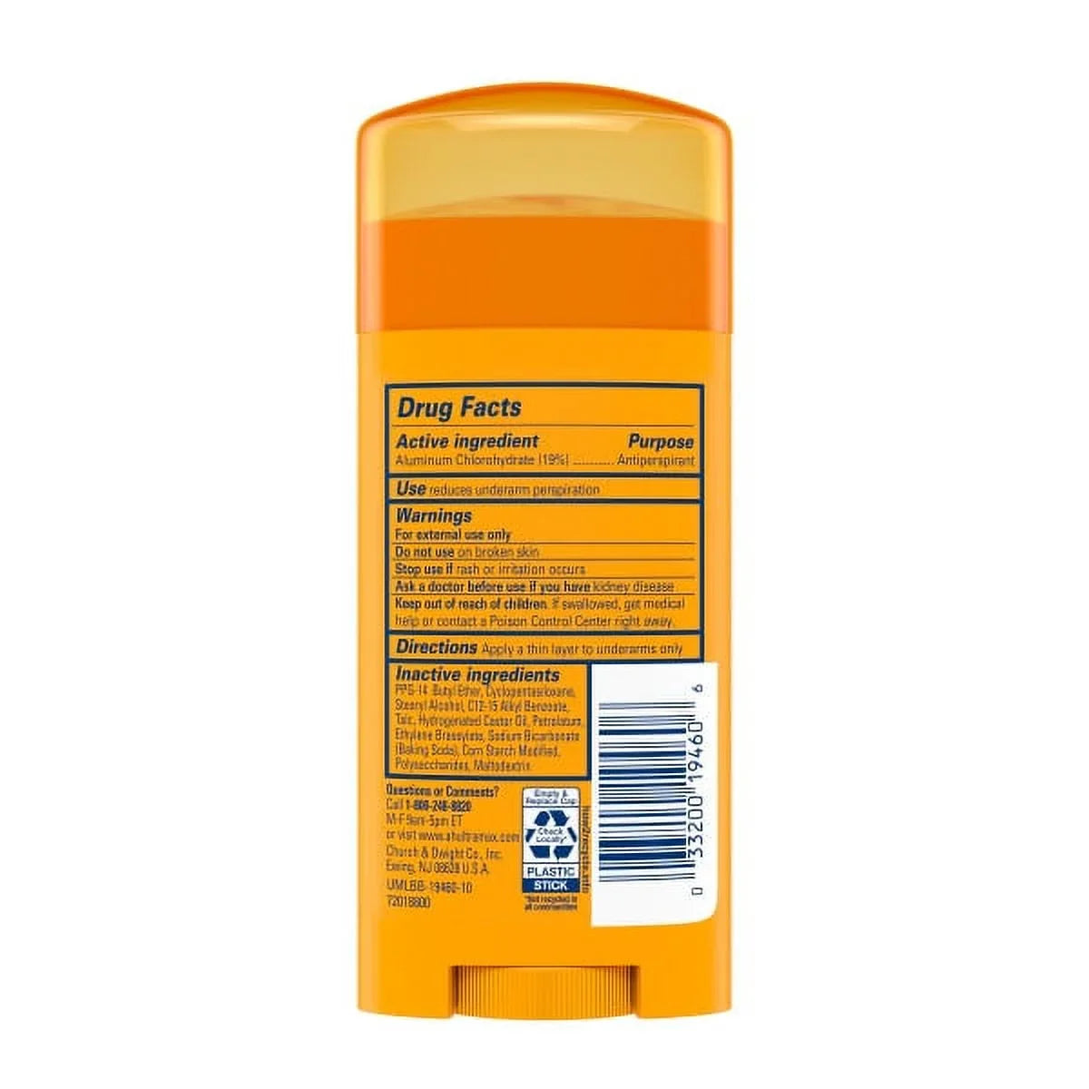 6) Solid (Pack HAMMER oz Anti-Perspirant Deodorant ULTRAMAX 2.60 of & Unscented ARM