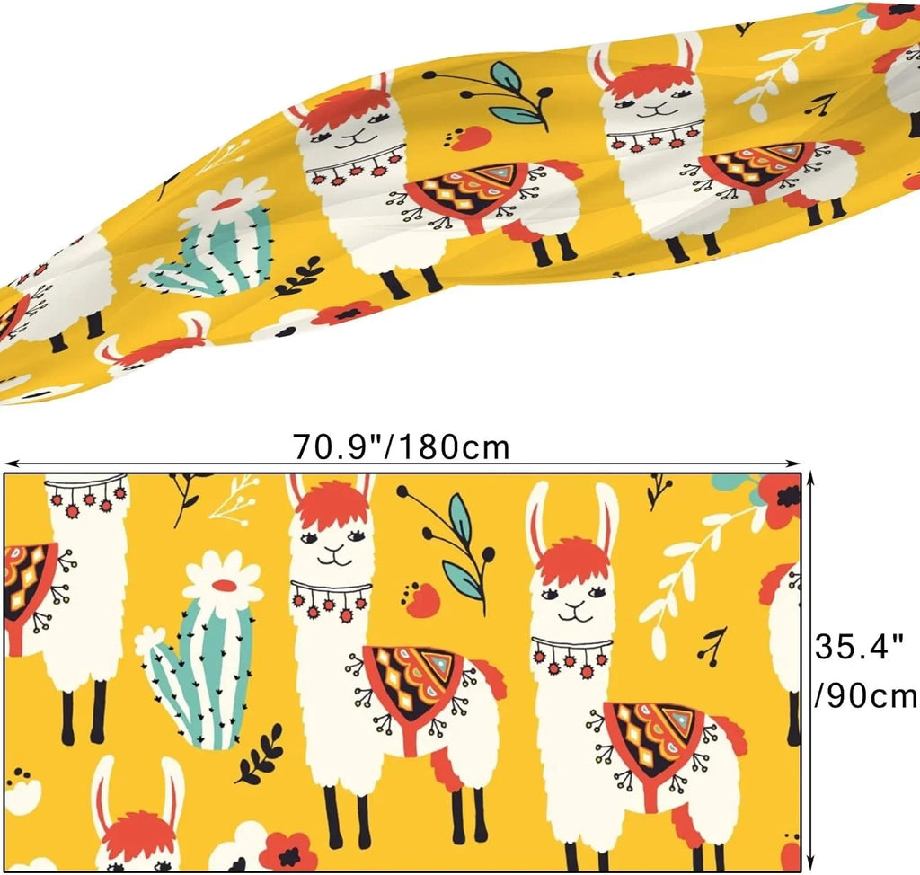 Flowers Women Hyjoy And Neck Llamas Cacti Shawl Scarf Long Scarves for Lovely Girls Silk Wrap Lightweight