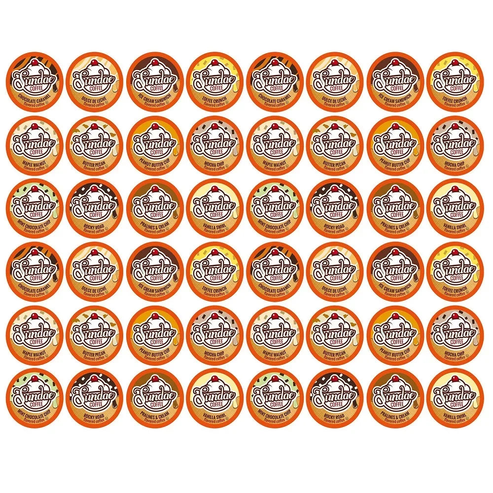 Sundae Keurig 48 K-Cup Variety Coffee K-Cups Flavored Brewers Cream Pack for Ice