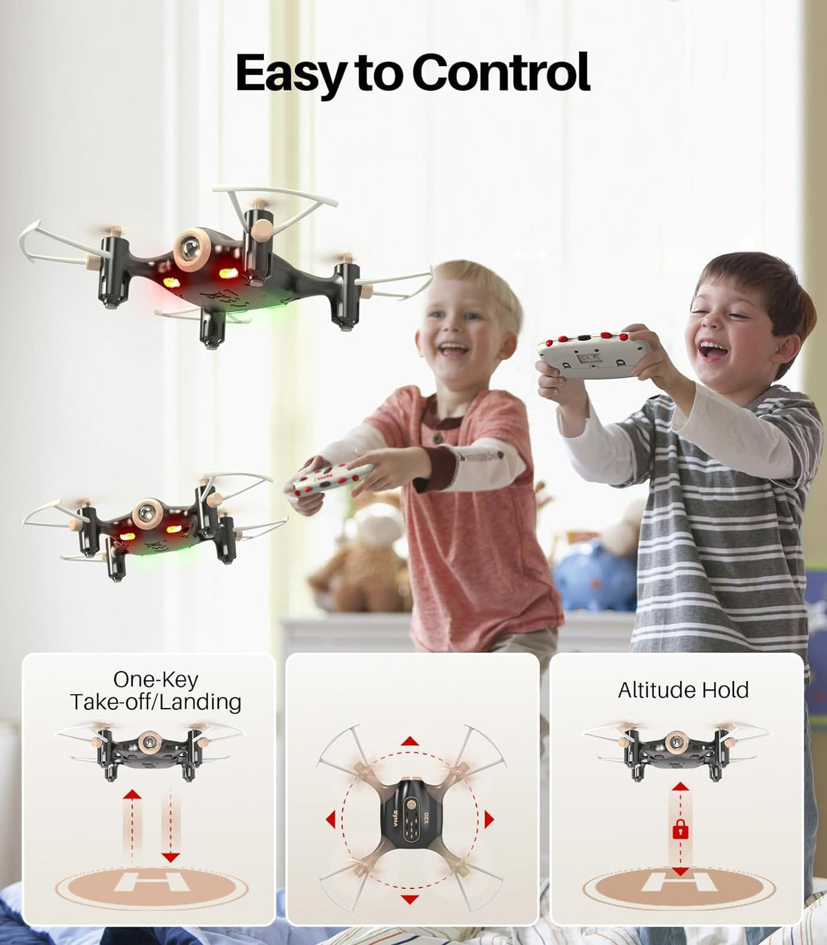 Hold Box Quadcopter SYMA Mini for Gold Nano Open Black, Drone Altitude Kids, - X20 RC