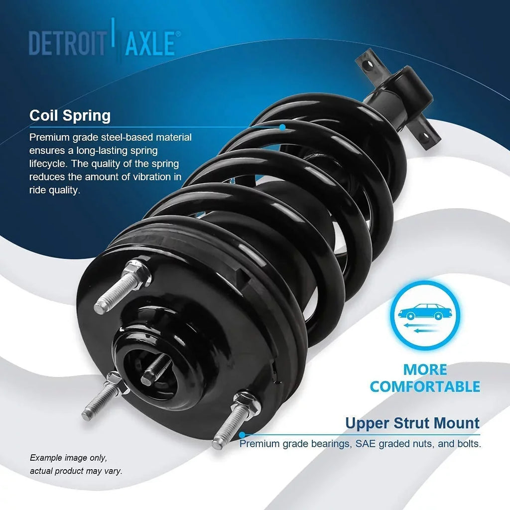 2 Sierra Detroit Spring - Replacement Silverado Front Struts Struts 2010 2 Chevy Axle Shocks Shock for GMC 2011 2012 Complete Susp.] 2009 [Exc. Electronic 2008 Absorbers Rear w/Coil 1500 2007-2013