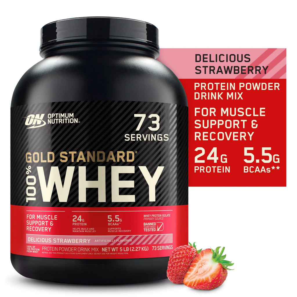 lb, Delicious Standard Protein Servings Nutrition, Gold Strawberry, Optimum Whey 73 100% 5 Powder,